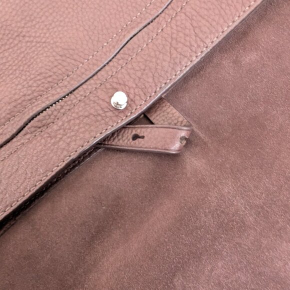 Tumi East West Albuquerque Brown Pebbled Leather Messenger Briefcase Laptop Bag - Picture 8 of 11